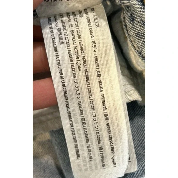 Hollister Curvy High-Rise Mom Jean 15R or 32x27 Light Wash Capri Stone Wash - Picture 14 of 15